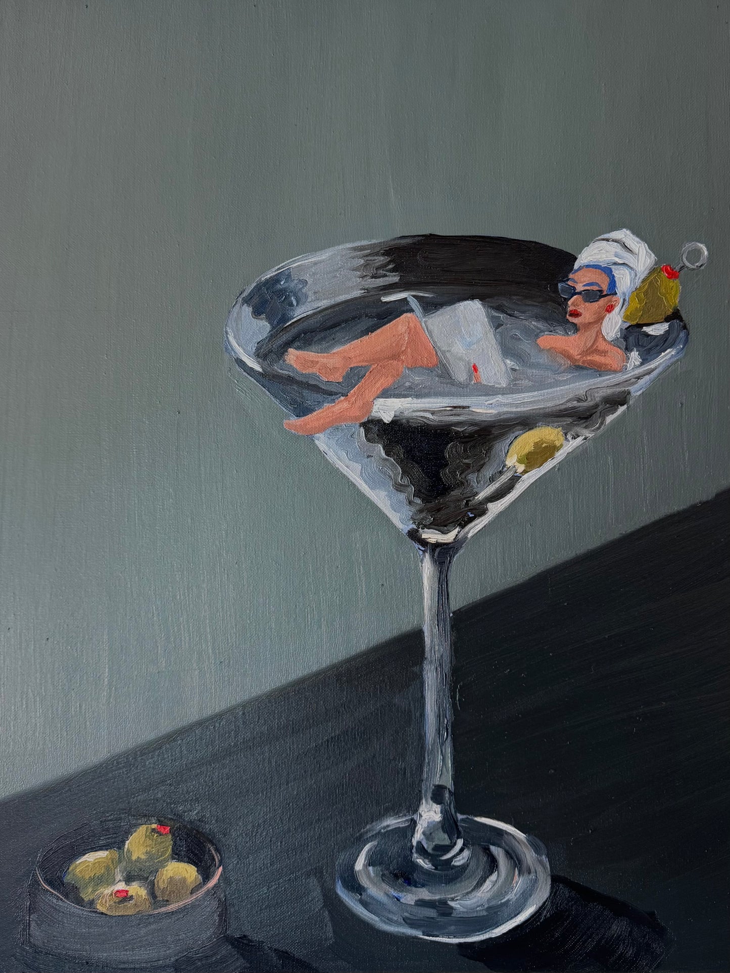 “Martini and Me Time” 20x24 Original Painting