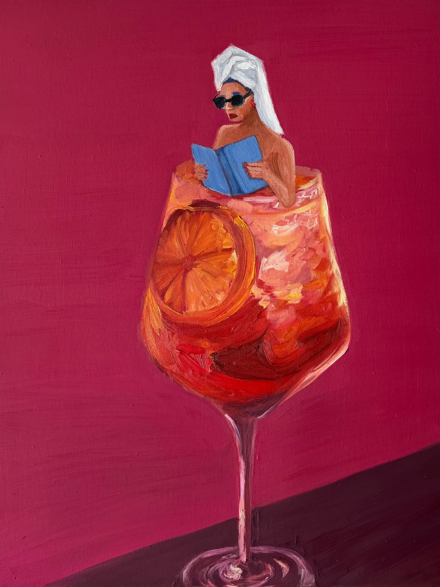 “Aperol Spritz Spa Day” 20x24 Original Painting