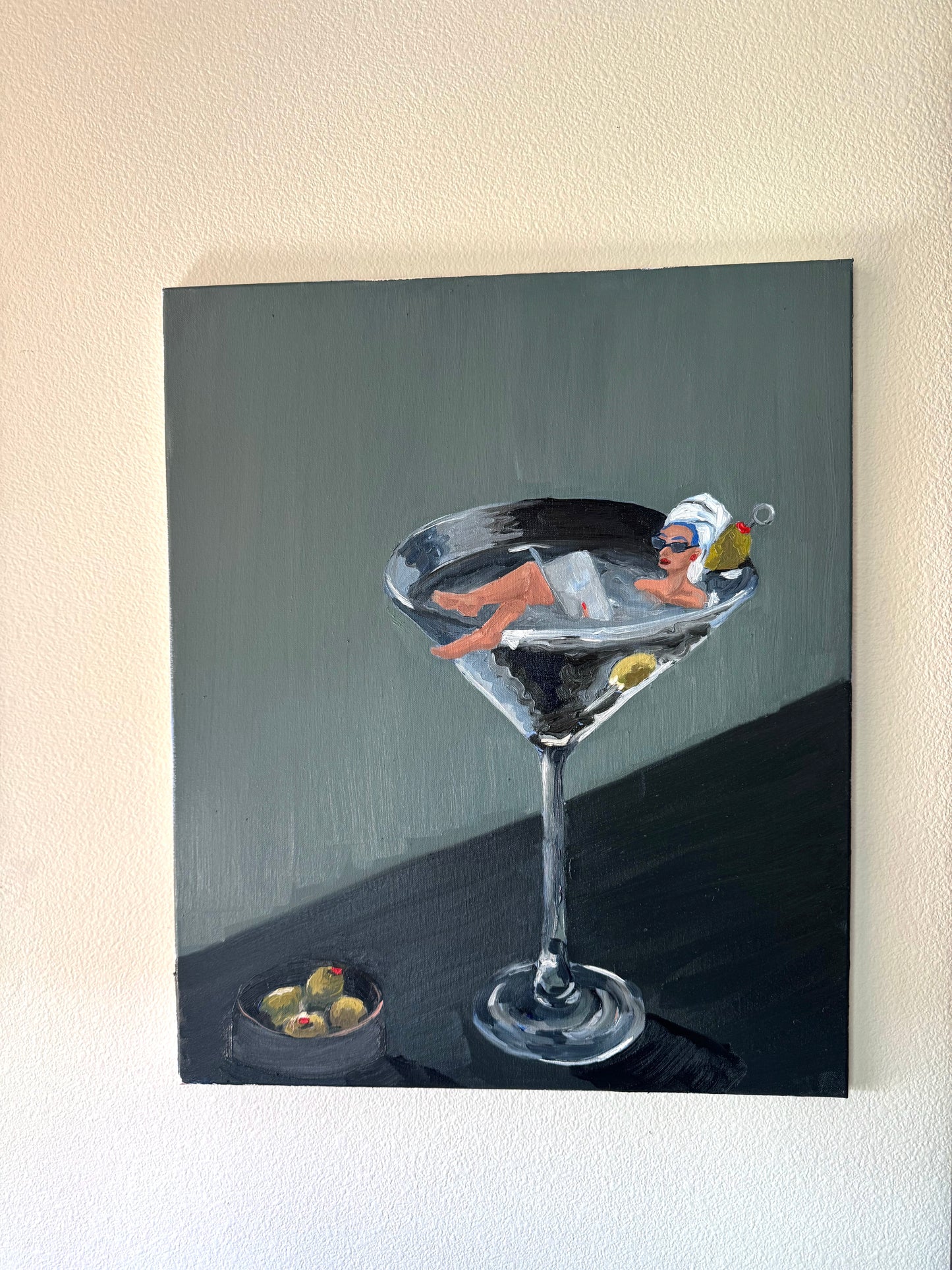 “Martini and Me Time” 20x24 Original Painting