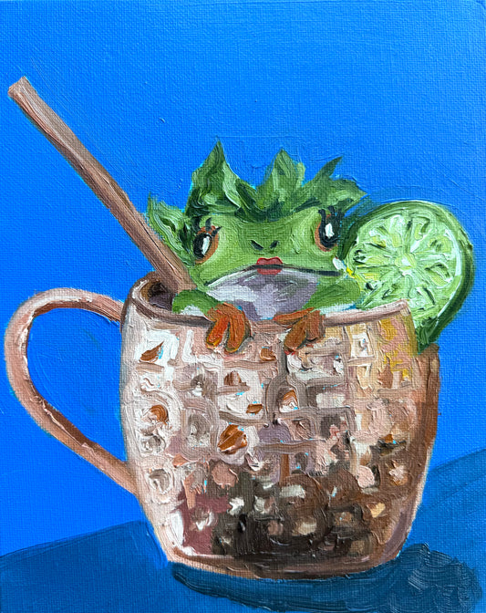 “A Frog in Moscow” 8x10 Original Painting