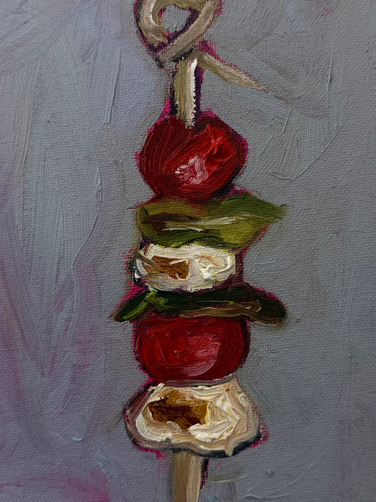 “Caprese Skewer” 5x7 Original Painting