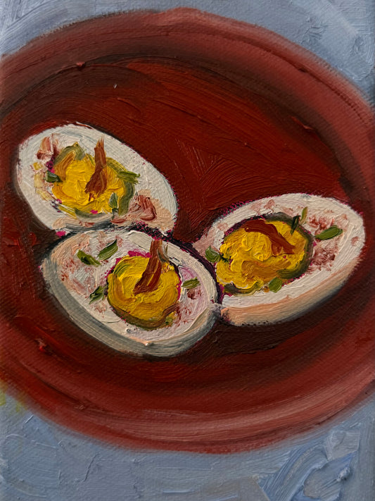 “Deviled Eggs” 5x7 Original Painting