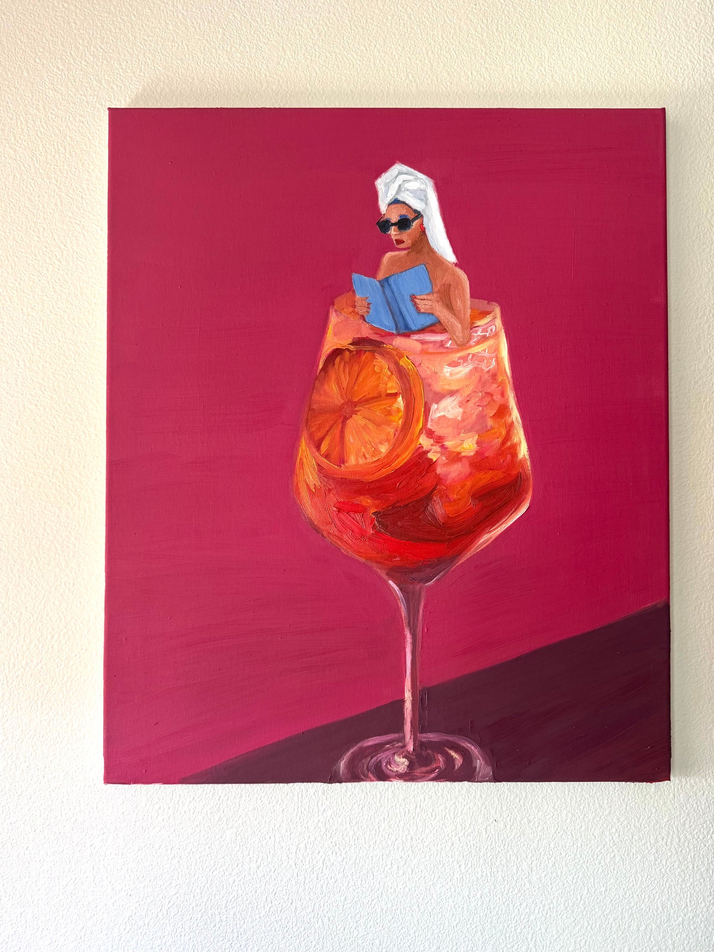 “Aperol Spritz Spa Day” 20x24 Original Painting