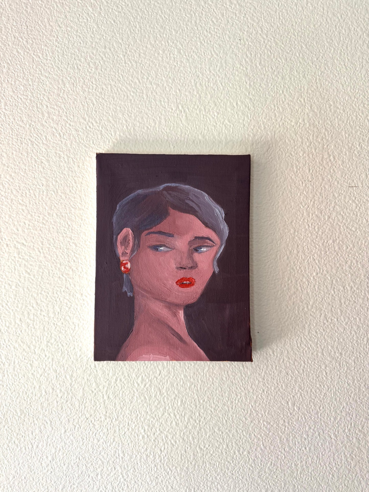 “Lady in Purple” 6x8 Original Painting